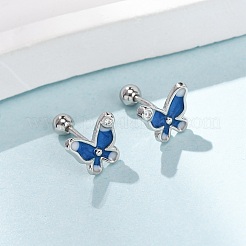 S999 Fine Silver Stud Earrings&nbsp;EJEW-C179-04P