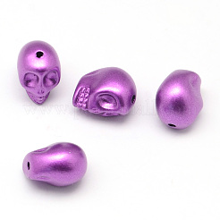 Matte Spray Painted Skull Acrylic Beads&nbsp;ACRP-Q017-02