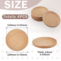 4Pcs Wood Cup Mats&nbsp;AJEW-MB0001-18B