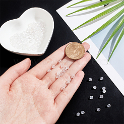 2 連売り 天然ローズクォーツ ビーズ 連売り  多面カット  ラウンド  3.5~4x4mm  穴：0.4mm  約98~105個/連  15.9~16.6インチ（40.4~42.2cm）&nbsp;G-NB0004-98