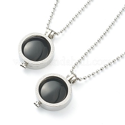 Natural & Synthetic Mixed Gemstone Pendant Necklaces&nbsp;NJEW-L461-02P