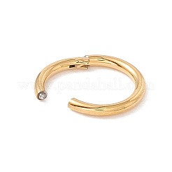 304ステンレススチールツイスタークラスプ  リング  ゴールドカラー  8x1mm  内径：6mm&nbsp;STAS-C054-01G
