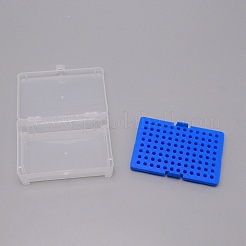 プラスチック収納ボックス  試験チューブパッケージ用  長方形  ブルー  9x12.5x4.3cm&nbsp;CON-WH0085-15
