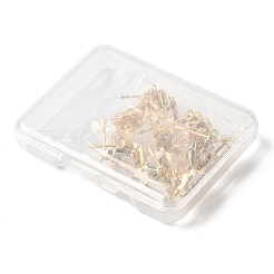 真鍮製スタッドピアスパーツ  カン付き  クリアキュービックジルコニアとイヤーナット  草  ゴールドカラー  14.2x7.5mm  穴：1mm  ピン：0.8mm&nbsp;ZIRC-L096-16G