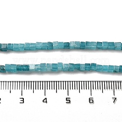 天然ホワイトジェードの模造アクアマリンビーズ連売り  染め  キューブ  2~2.5x2.5~3.5x2.5~3mm  穴：0.4mm  約157~165個/連  14.96~15.75''（38~40センチメートル）&nbsp;G-B064-A09-1
