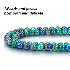 2 Strands Natural Chrysocolla and Lapis Lazuli Beads Strands&nbsp;G-GO0001-38B