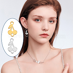 40Pcs 2 Colors 304 Stainless Steel Laser Cut Fruit Links&nbsp;STAS-UN0061-57