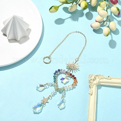 Chakra Gemstone Beads Pendant Decorations&nbsp;HJEW-JM01152-04