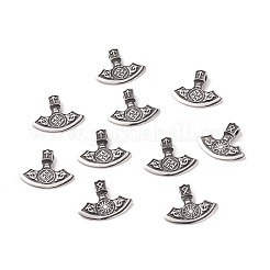バイキングスタイル 304 ステンレススチールペンダント  トールのハンマー  アンティークシルバー  26x33x5.5mm  穴：3x4mm&nbsp;STAS-Z015-24AS