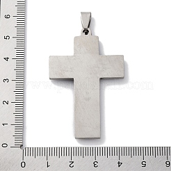 ステンレスペンダント201個  ハートと交差  ガラスと  ステンレス鋼色  52x32x3.5mm  穴：7x3mm&nbsp;STAS-Q342-20P