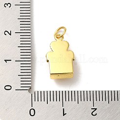 真鍮チャーム  丸カン付き  14KGP本金メッキ  ボックス  16x9.5x4.5mm&nbsp;LS-KK-D095-01C-G