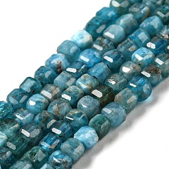 天然石アパタイトビーズ連売り  多面カット  キューブ  2x2x2mm  穴：0.6mm  約182個/連  15.16''~15.55''（38.5~39.5センチメートル）&nbsp;G-P457-B01-14