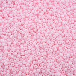 13/0 ガラスシードビーズ  マカロンカラー  丸い穴  ラウンド  パールピンク  13/0  2~2.3x1.5mm  穴：0.8mm  約450 G /袋&nbsp;SEED-T005-14A-A06