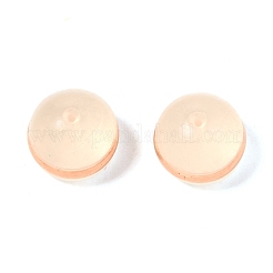 Tpeプラスチック製イヤーナット  316外科用ステンレス鋼の部品付き  ピアスバックキャッチ  半円/ドーム  ローズゴールド  4x5mm&nbsp;KY-H004-02S-02RG