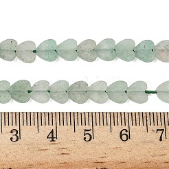 天然石グリーンアベンチュリンビーズ連売り  艶消し  ハート  6x6.5x2.5mm  穴：0.8mm  約75~76個/連  15.12''~15.16''（38.4~38.5センチメートル）&nbsp;G-A272-A01-05