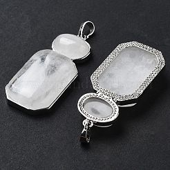 Natural Quartz Crystal Human Body Shaped Pendants&nbsp;G-P552-03P-09
