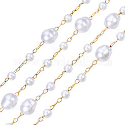 ABS Plastic Pearl Beaded Chains&nbsp;CHS-N003-15