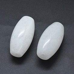 Natural White Jade Two Half Drilled Holes Beads&nbsp;G-G795-11-17