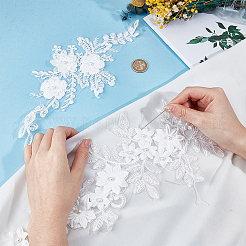 4Pcs 2 Styles Flower Polyester Embroidery Sew on Ornament Accessories&nbsp;PATC-GF0001-99