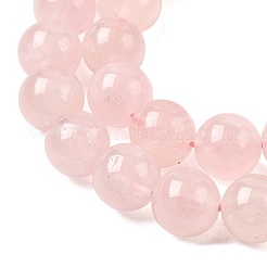 天然マダガスカル ローズクォーツビーズ連売り  ラウンド  ピンク  10~10.5mm  穴：1mm  約36~37個/連  14.37~14.57''（36.5~37センチメートル）&nbsp;G-B167-A02-10mm
