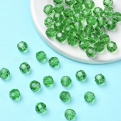 模造オーストリアクリスタルビーズ  グレードAAA  k9ガラス  ファセット（32ファセット）  ラウンド  ライムグリーン  8mm  穴：0.9~1.4mm&nbsp;SWAR-F021-8mm-214