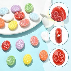 16Pcs 8 Colors Handmade Porcelain Ceramic Beads&nbsp;PORC-FS0001-66