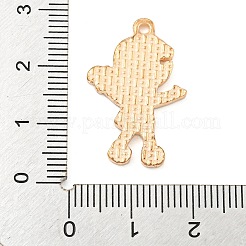 クリスマステーマ合金エナメルペンダント  ライトゴールド  人間  26x17x2mm  穴：1.6mm&nbsp;ENAM-M221-01KCG-03