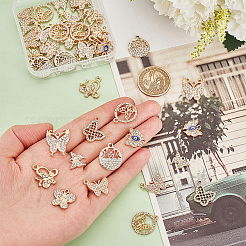 45Pcs 9 Styles Alloy Pendants&nbsp;ALRI-PH0001-30