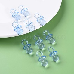 透明なアクリルパーツ  ニップル  コーンフラワーブルー  27x13mm  穴：5x7mm  約336個/500g&nbsp;MACR-S373-123-B01