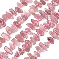 Natural Madagascar Rose Quartz Beads Strands&nbsp;G-F821-A02-01
