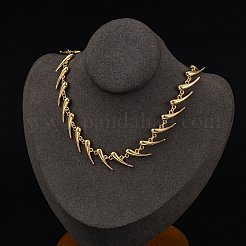 Rack Plating Brass Teardrop Link Chain Necklaces for Women&nbsp;NJEW-C064-01G
