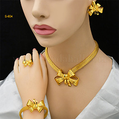 Alloy Pendant Necklaces & Stud Earrings & Bangles & Rings Sets&nbsp;FS-WGECFB6-01