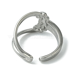 Non-Tarnish 304 Stainless Steel Open Cuff Ring&nbsp;RJEW-L110-029P