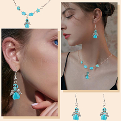 40Pcs 4 Colors Halloween Dyed Synthetic Turquoise Pendants&nbsp;G-DC0001-07