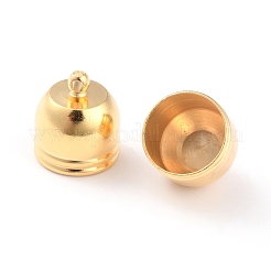 Brass Cord End Cap for Jewelry Making&nbsp;KK-O139-14F-G