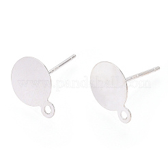 925 Sterling Silver Stud Earring Settings&nbsp;STER-T005-02B
