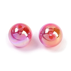 グラデーションカラーのレジンビーズ  パールカラーの  ラウンド  クリムゾン  16mm  穴：2.5mm&nbsp;RESI-P042-01A-07