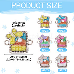 24Pcs 6 Colors Alloy Enamel Connector Charms&nbsp;FIND-TA0009-52