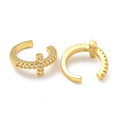 Brass Micro Pave Cubic Zirconia Cuff Earrings&nbsp;EJEW-C104-097G