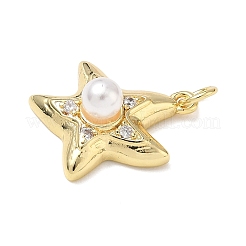 Brass Cubic Zirconia Pendants&nbsp;KK-L253-26G-01