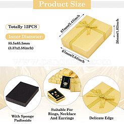 Rectangle Paper Jewelry Set Storage Boxes with Bowknot&nbsp;X1-CON-TAC0014-04F
