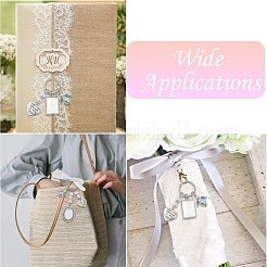 Alloy Blank Dome Photo Frame Oval & Rectangle Bridal Charm&nbsp;KEYC-CJ00008