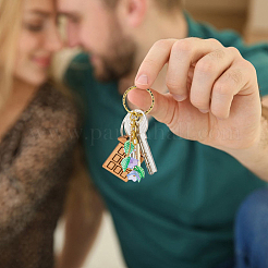 20Pcs 5 Colors Glass Keychain&nbsp;KEYC-FH00057