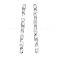 変色しない304ステンレススチールエンドチェーン  チェーンエクステンダー  ハンダ付け  ステンレス鋼色  35x2.5mm&nbsp;STAS-A085-01A-P