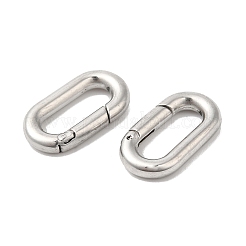 変色しない304ステンレススチール製スプリングゲートリング  ステンレス鋼色  18.5x10x3mm&nbsp;STAS-Q215-54P