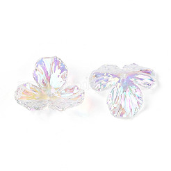 UV Plated Rainbow Acrylic Bead Caps&nbsp;OACR-N158-01