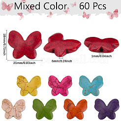 60Pcs Synthetic Turquoise Beads&nbsp;TURQ-SC0001-33