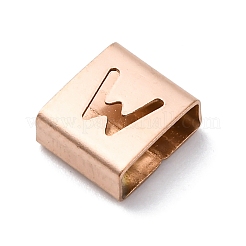 Ion Plating(IP) 304 Stainless Steel Square Slide Charms&nbsp;STAS-L132-05W-RG