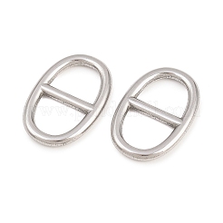 304ステンレススチール製オーバルリンクコネクターチャーム  変色なし  ステンレス鋼色  23x15.5x2mm  穴：10x8mm&nbsp;STAS-F366-02B-P