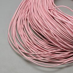 スプレープリント牛革レザーコード  ピンク  2.0mm  約100ヤード/束（300フィート/束）&nbsp;WL-R001-2.0mm-18